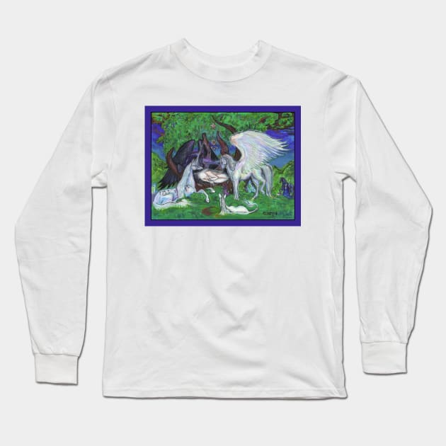 Unicorns Long Sleeve T-Shirt by pegacorna